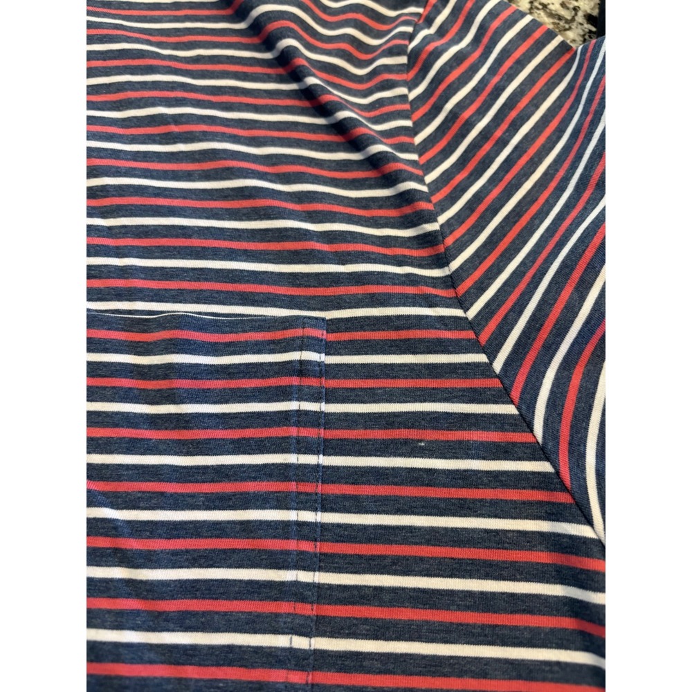 Johnnie-O Hangin Out Mens XXL Polo Shirt Striped Navy Blue Red White - Picture 6 of 6
